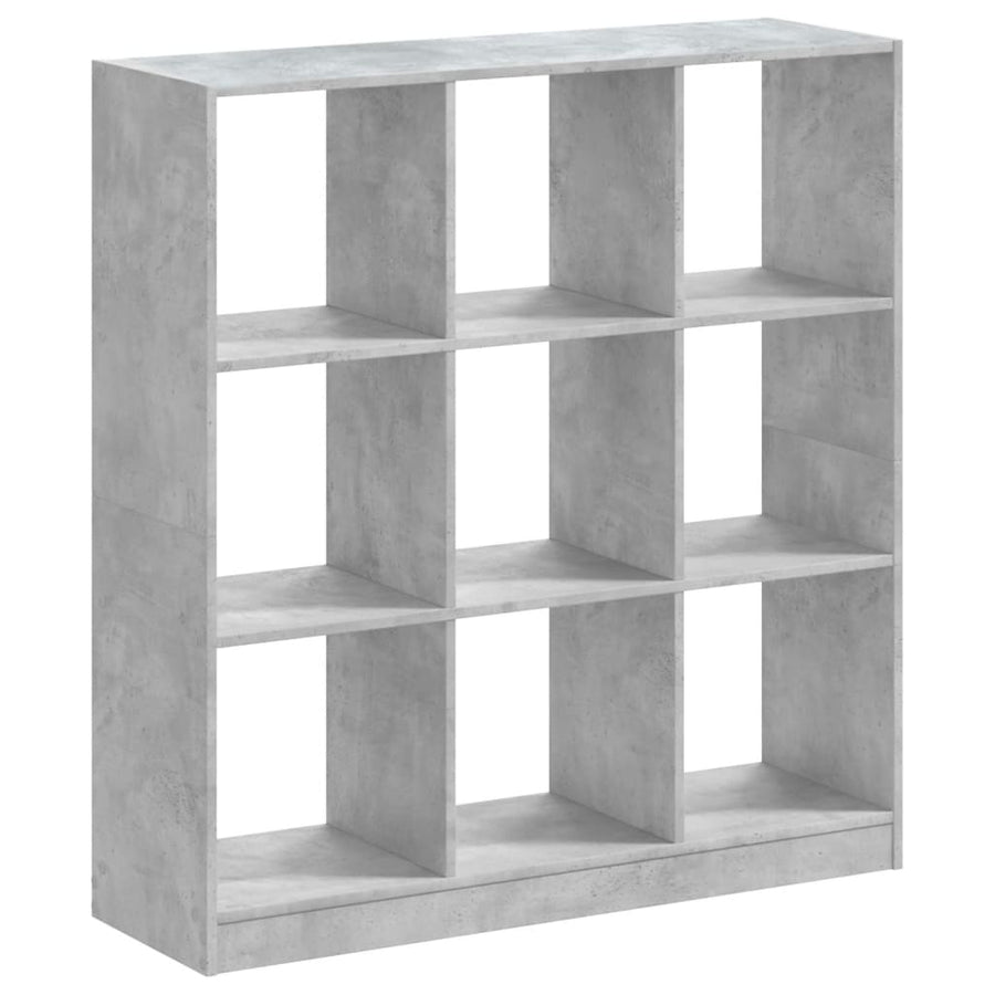 Boekenkast 102x32x108 cm bewerkt hout betongrijs