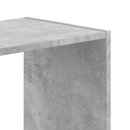 Boekenkast 102x32x108 cm bewerkt hout betongrijs