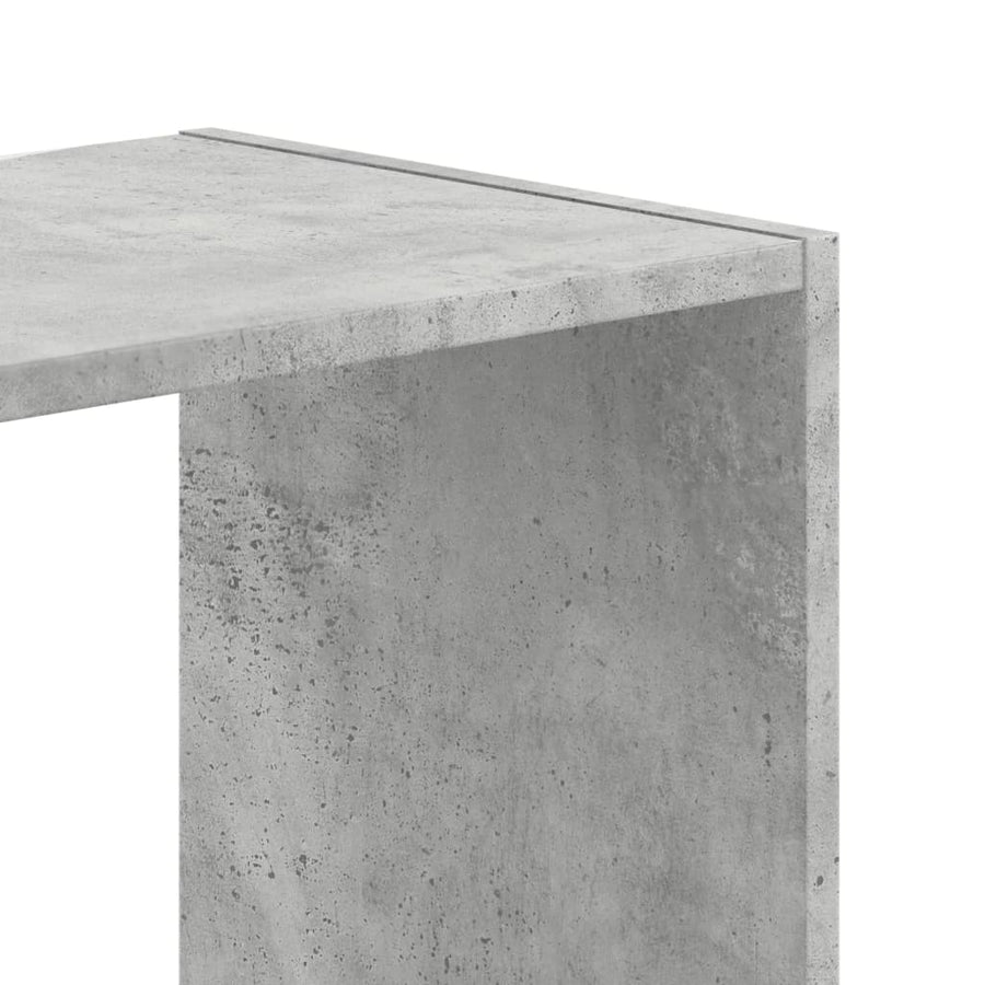 Boekenkast 102x32x108 cm bewerkt hout betongrijs