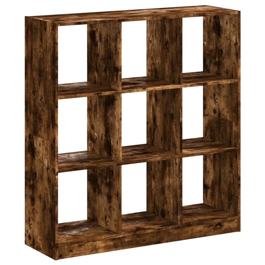 Boekenkast 102x32x108 cm bewerkt hout gerookt eikenkleurig
