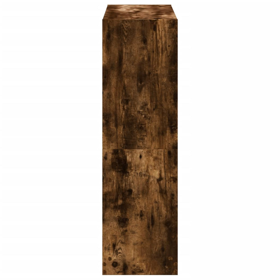 Boekenkast 102x32x108 cm bewerkt hout gerookt eikenkleurig