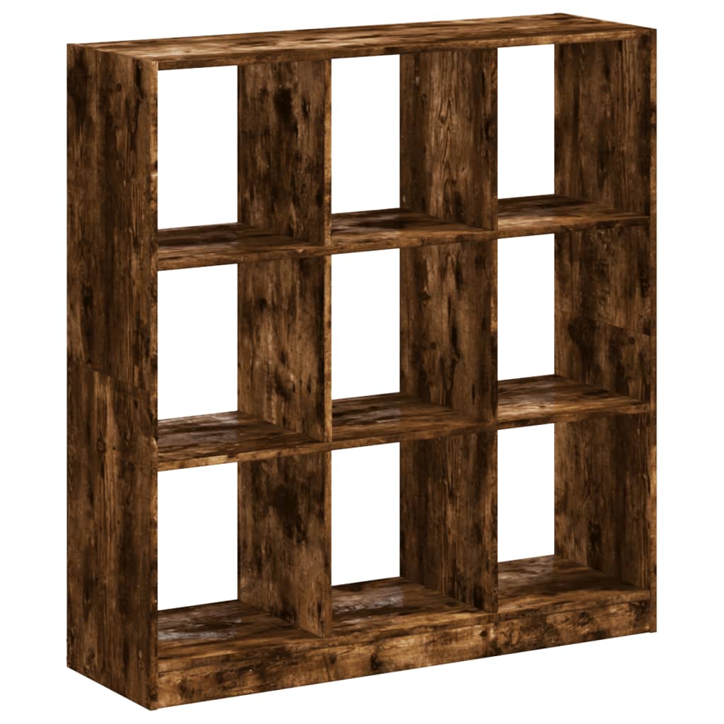 Boekenkast 102x32x108 cm bewerkt hout gerookt eikenkleurig