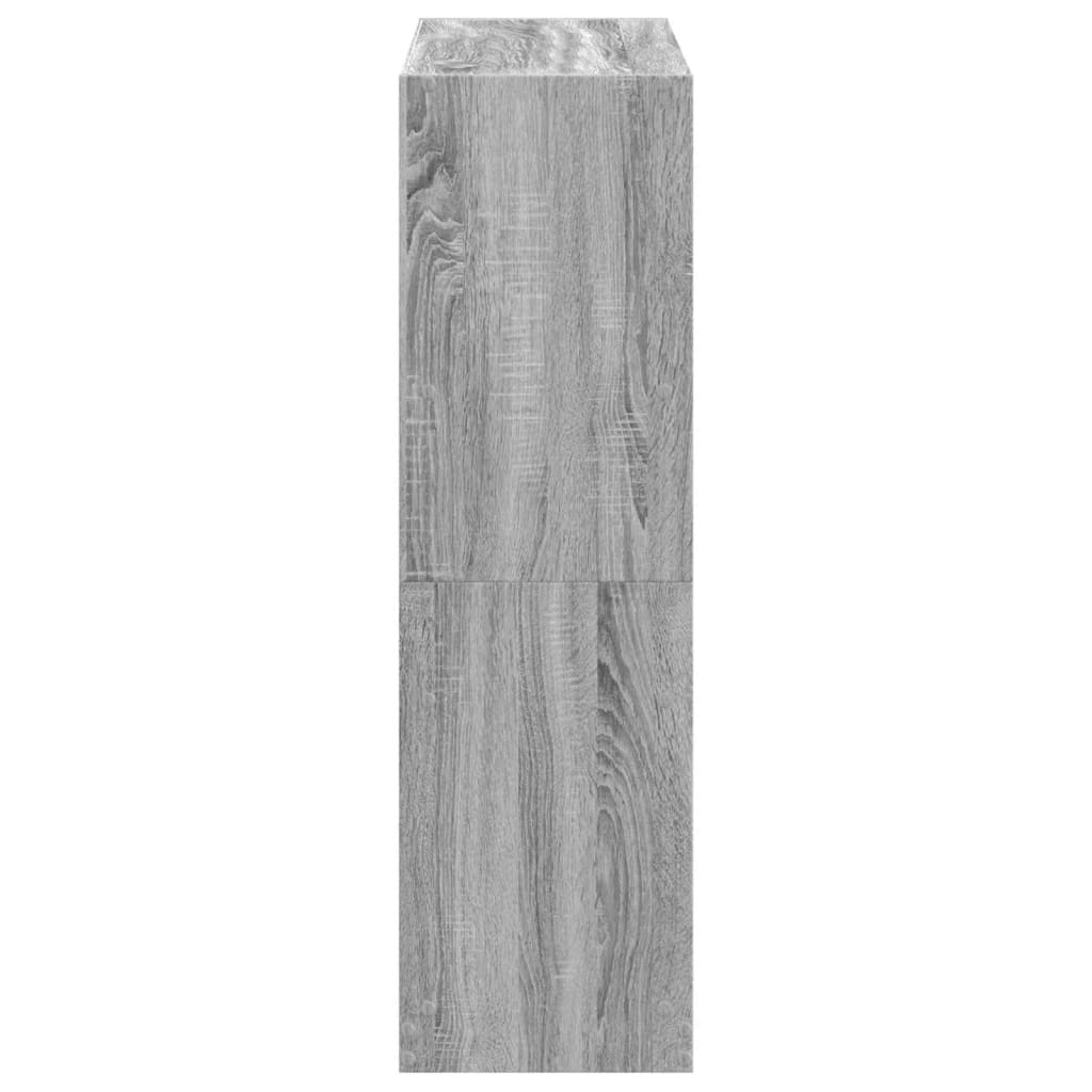 Boekenkast 102x32x108 cm bewerkt hout grijs sonoma eikenkleurig