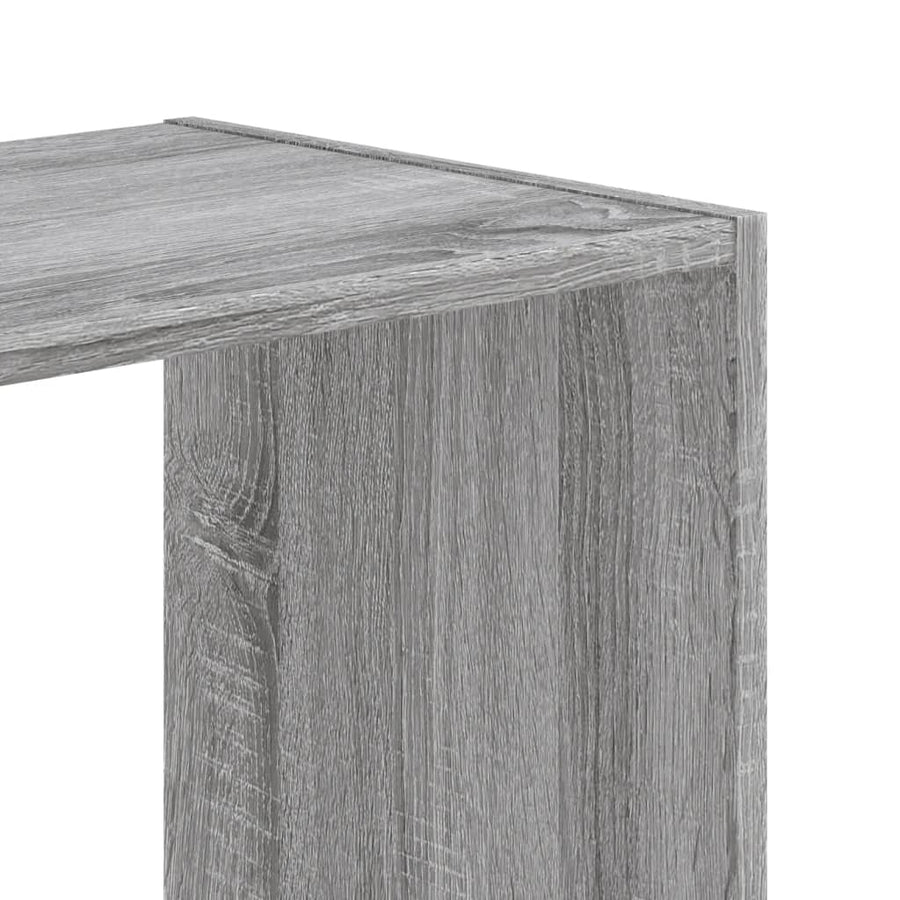 Boekenkast 102x32x108 cm bewerkt hout grijs sonoma eikenkleurig