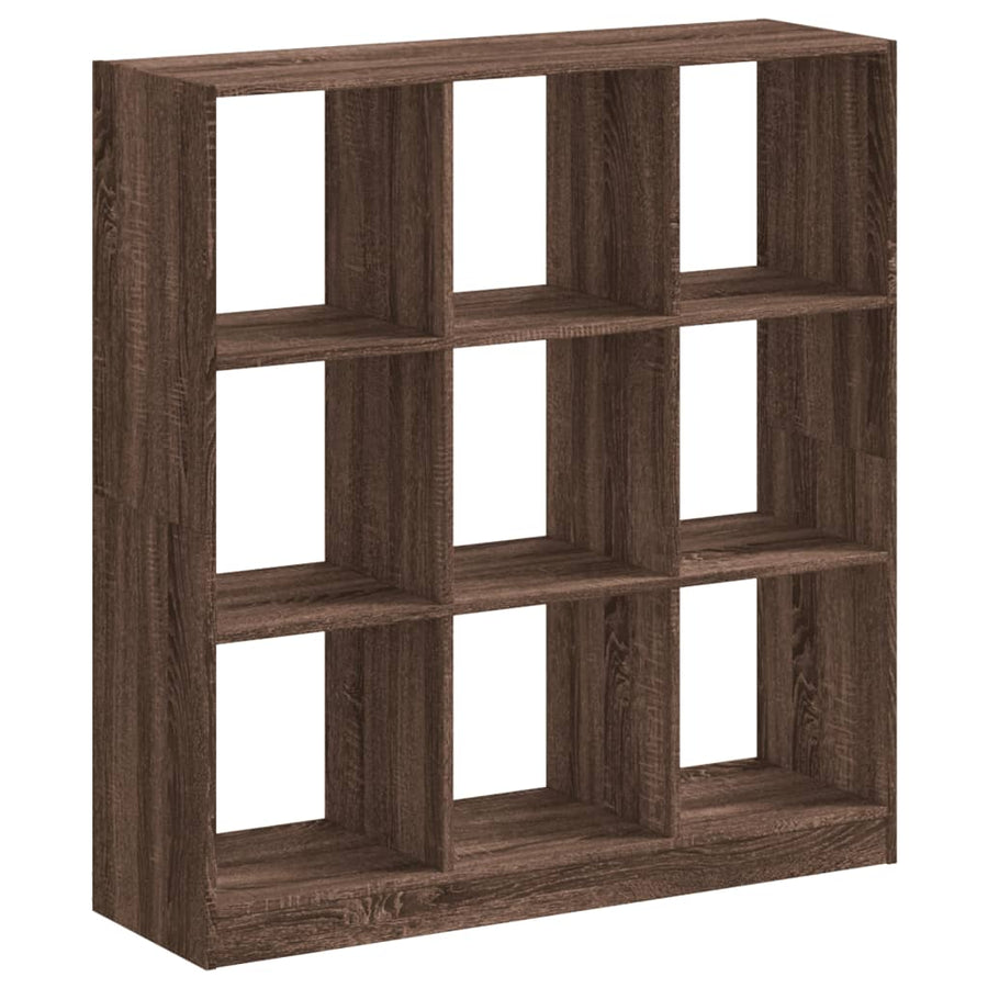 Boekenkast 102x32x108 cm bewerkt hout bruin eikenkleurig