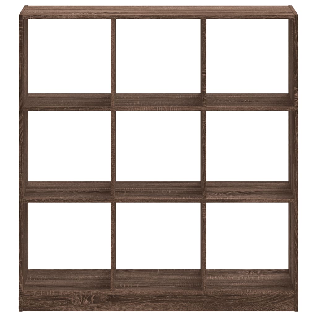 Boekenkast 102x32x108 cm bewerkt hout bruin eikenkleurig