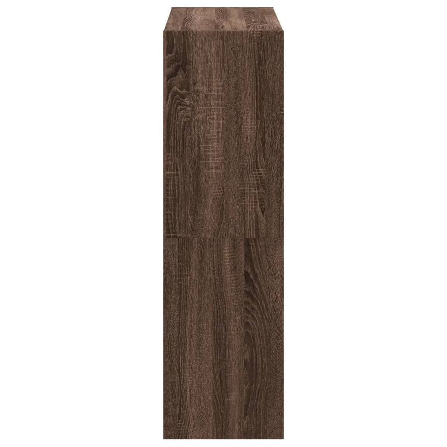Boekenkast 102x32x108 cm bewerkt hout bruin eikenkleurig