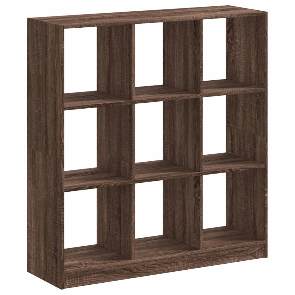Boekenkast 102x32x108 cm bewerkt hout bruin eikenkleurig
