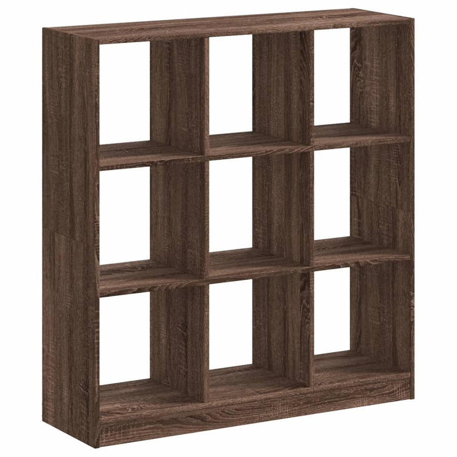 Boekenkast 102x32x108 cm bewerkt hout bruin eikenkleurig