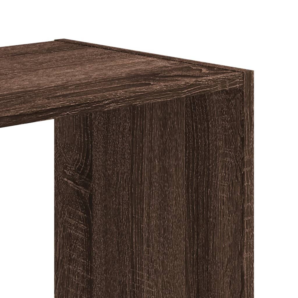 Boekenkast 102x32x108 cm bewerkt hout bruin eikenkleurig