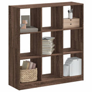 Boekenkast 102x32x108 cm bewerkt hout bruin