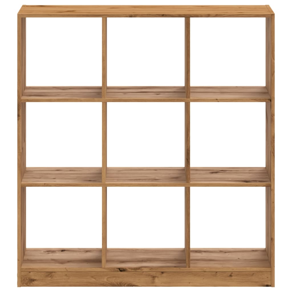 Boekenkast 102x32x108 cm bewerkt hout artisanaal eikenkleurig
