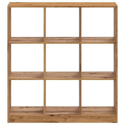 Boekenkast 102x32x108 cm bewerkt hout artisanaal eikenkleurig