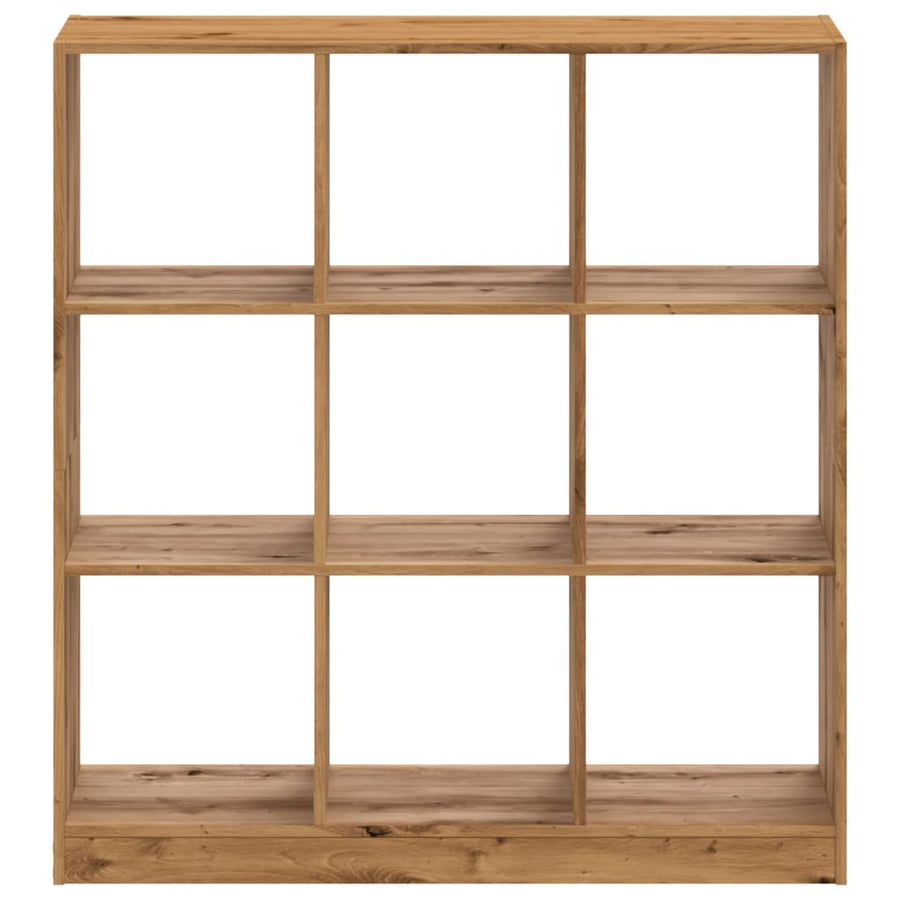 Boekenkast 102x32x108 cm bewerkt hout artisanaal eikenkleurig
