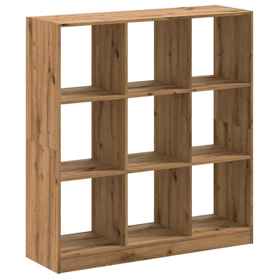 Boekenkast 102x32x108 cm bewerkt hout artisanaal eikenkleurig