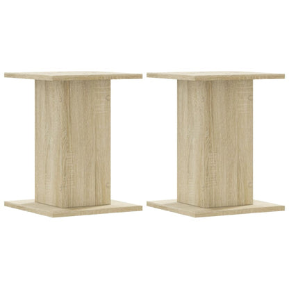 Plantenstandaards 2 st 30x30x40 cm bewerkt hout sonoma eiken