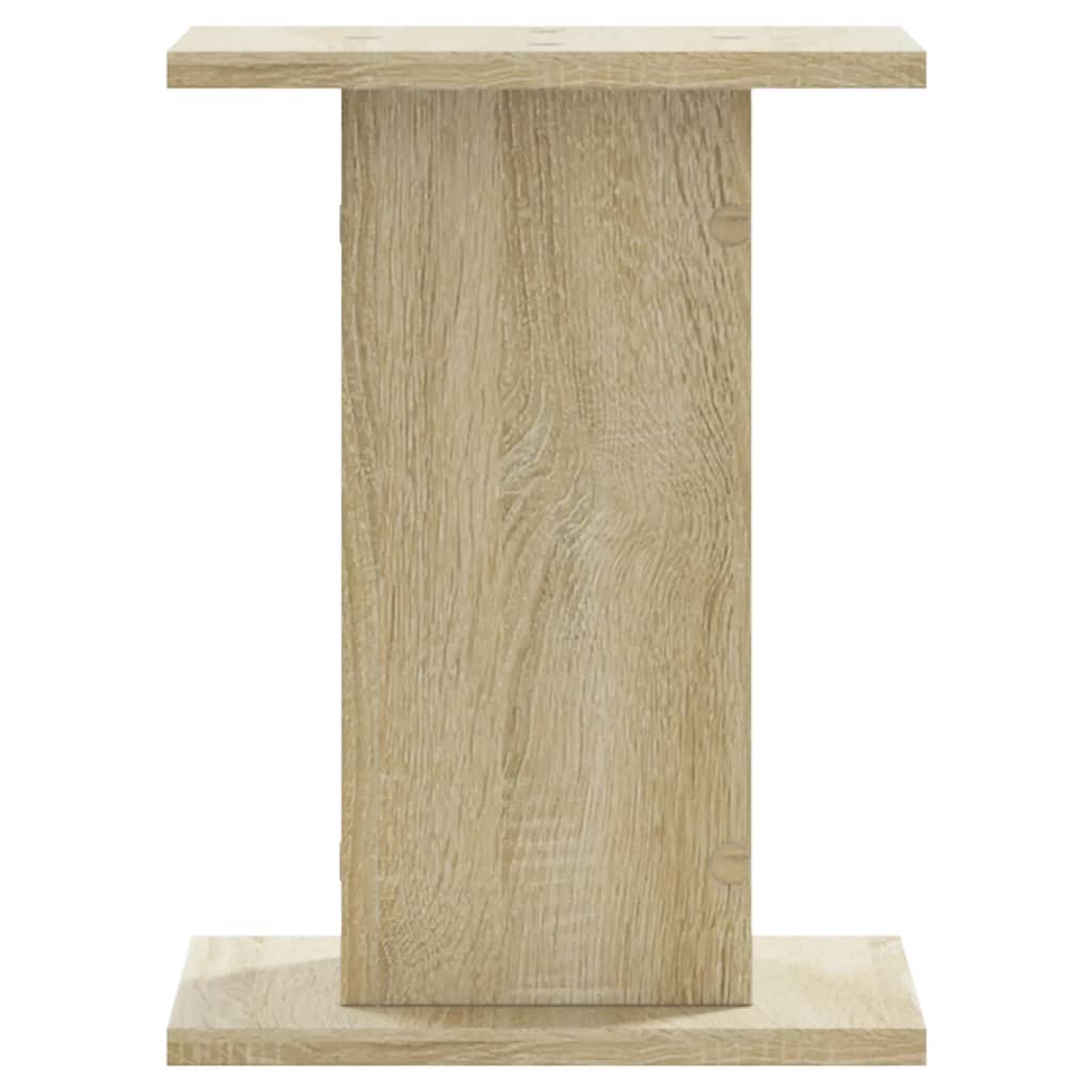 Plantenstandaards 2 st 30x30x40 cm bewerkt hout sonoma eiken