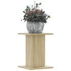 Plantenstandaard 2 st 30x30x40 cm bewerkt hout sonoma eiken