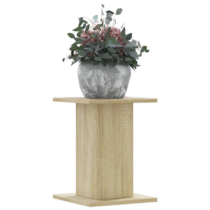 Plantenstandaards 2 st 30x30x40 cm bewerkt hout sonoma eiken