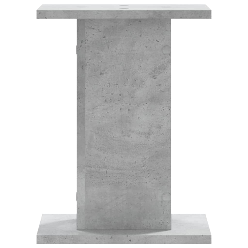 Plantenstandaards 2 st 30x30x40 cm bewerkt hout betongrijs