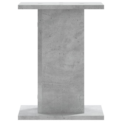 Plantenstandaards 2 st 30x30x40 cm bewerkt hout betongrijs