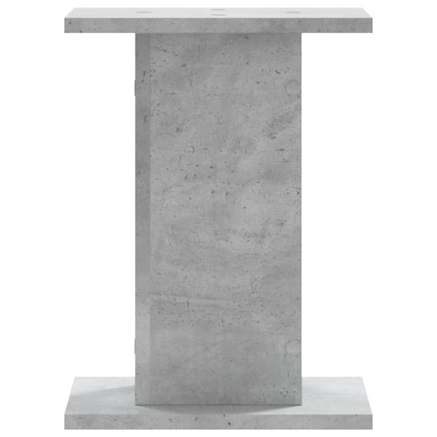 Plantenstandaards 2 st 30x30x40 cm bewerkt hout betongrijs