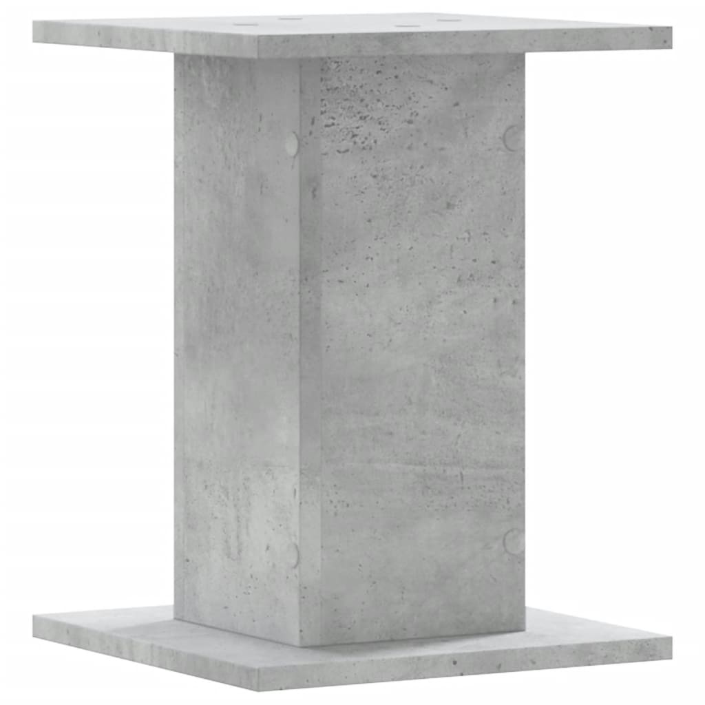 Plantenstandaards 2 st 30x30x40 cm bewerkt hout betongrijs