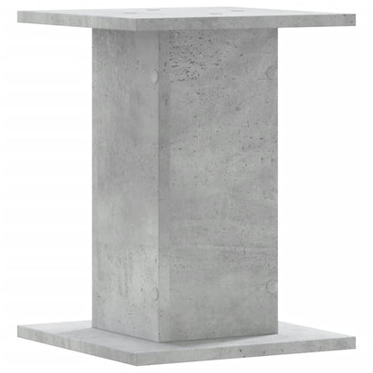 Plantenstandaards 2 st 30x30x40 cm bewerkt hout betongrijs