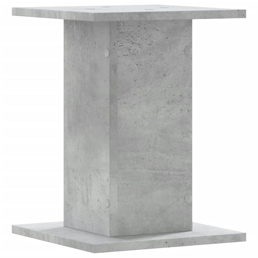 Plantenstandaards 2 st 30x30x40 cm bewerkt hout betongrijs