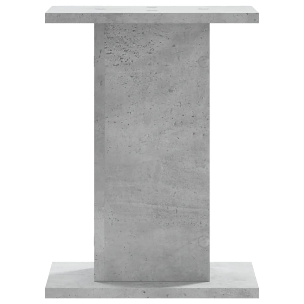 Plantenstandaards 2 st 30x30x40 cm bewerkt hout betongrijs