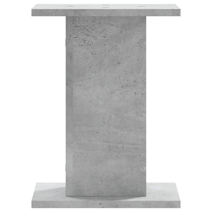 Plantenstandaards 2 st 30x30x40 cm bewerkt hout betongrijs