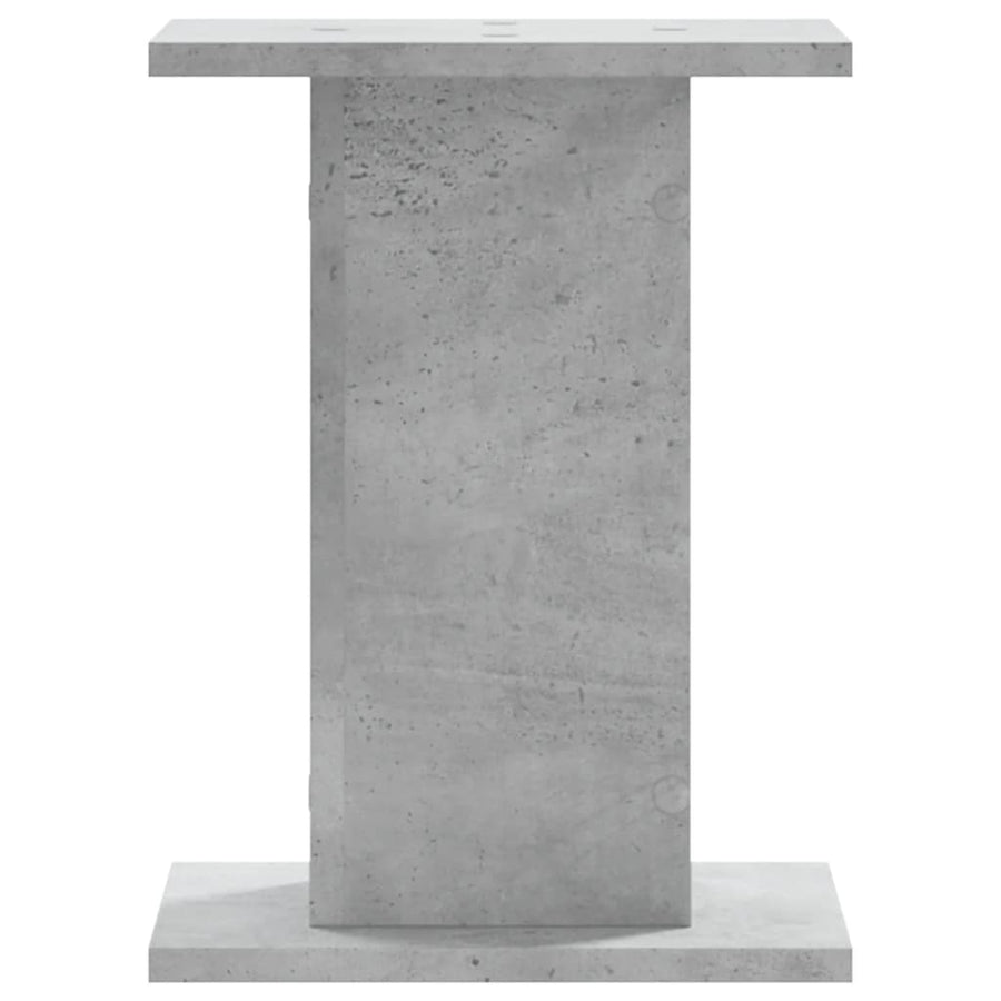 Plantenstandaards 2 st 30x30x40 cm bewerkt hout betongrijs
