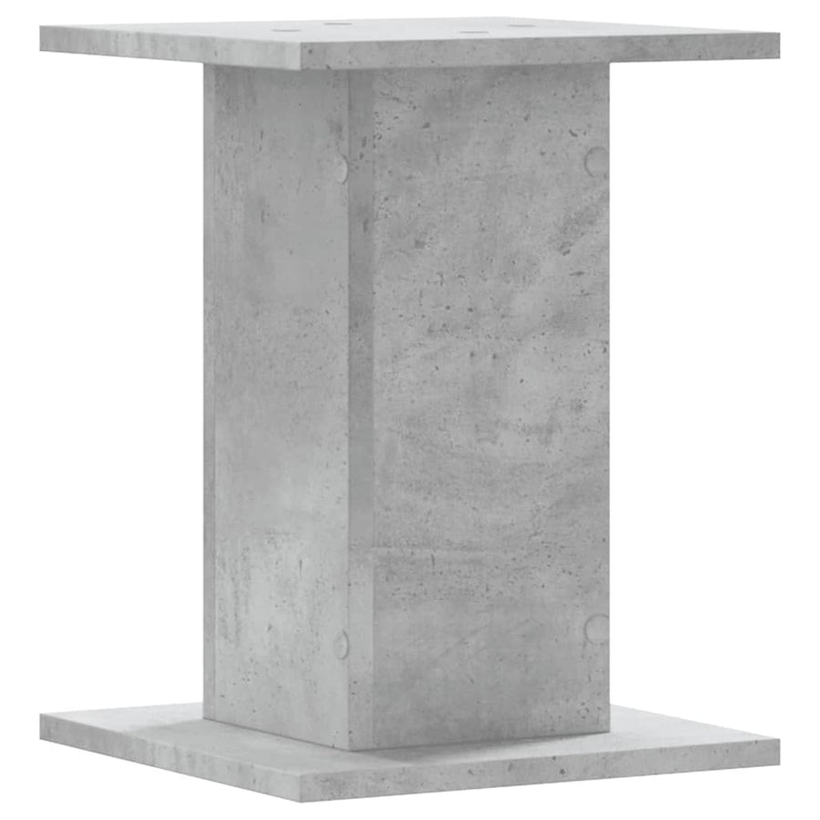 Plantenstandaards 2 st 30x30x40 cm bewerkt hout betongrijs
