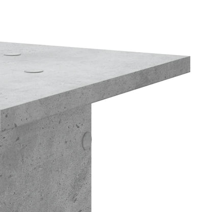 Plantenstandaards 2 st 30x30x40 cm bewerkt hout betongrijs