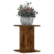 Plantenstandaard 30x30x40 cm bewerkt hout gerookt eiken set 2