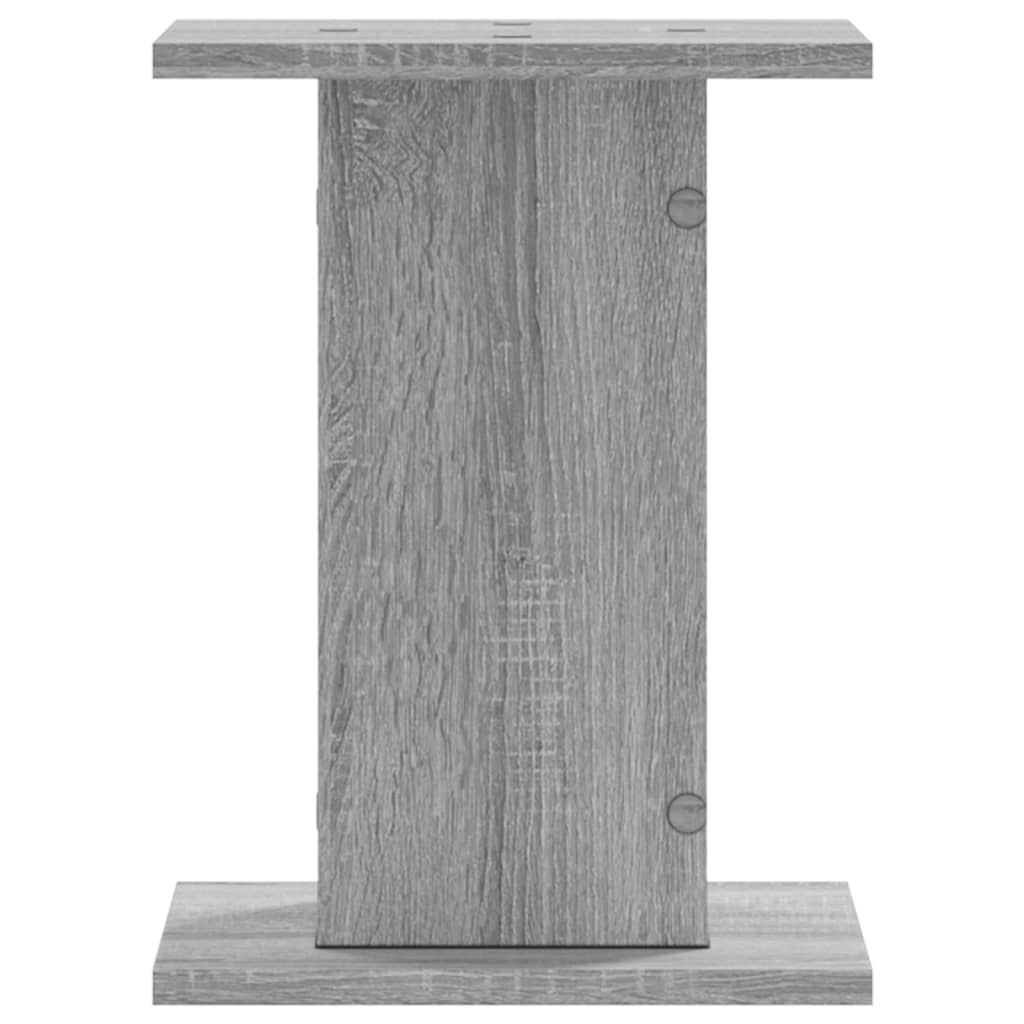 Plantenstandaards 2 st 30x30x40 cm bewerkt hout grijs sonoma