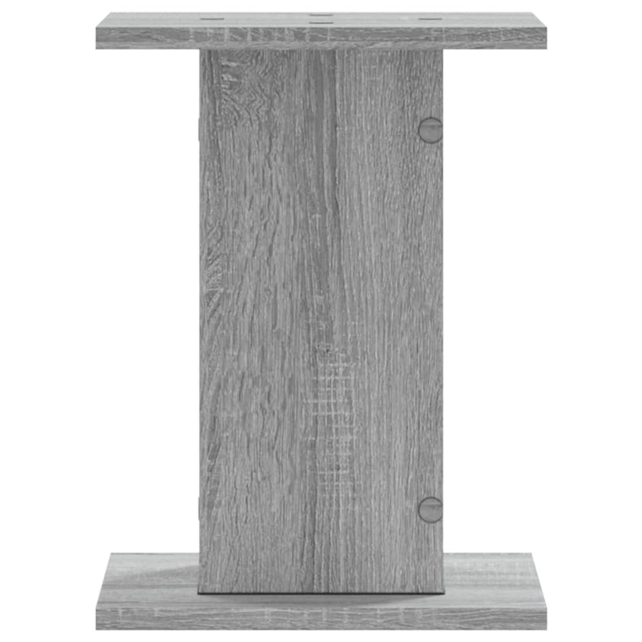 Plantenstandaards 2 st 30x30x40 cm bewerkt hout grijs sonoma