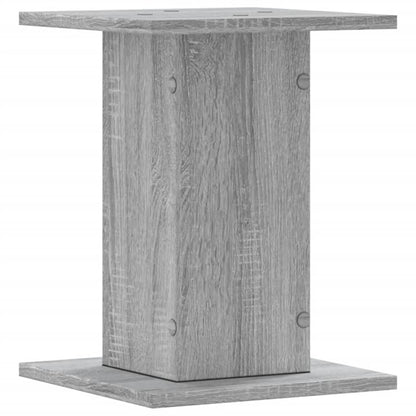 Plantenstandaards 2 st 30x30x40 cm bewerkt hout grijs sonoma