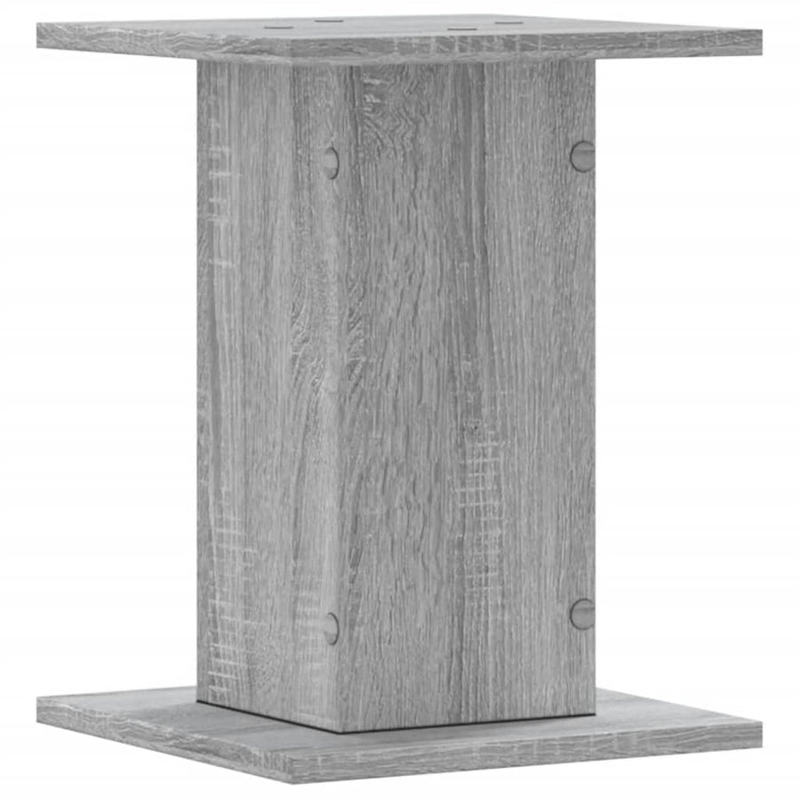 Plantenstandaards 2 st 30x30x40 cm bewerkt hout grijs sonoma