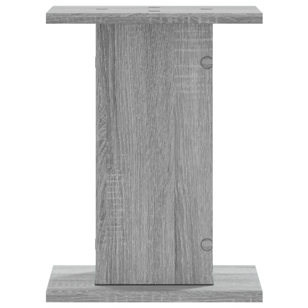 Plantenstandaards 2 st 30x30x40 cm bewerkt hout grijs sonoma