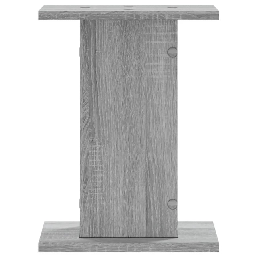 Plantenstandaards 2 st 30x30x40 cm bewerkt hout grijs sonoma