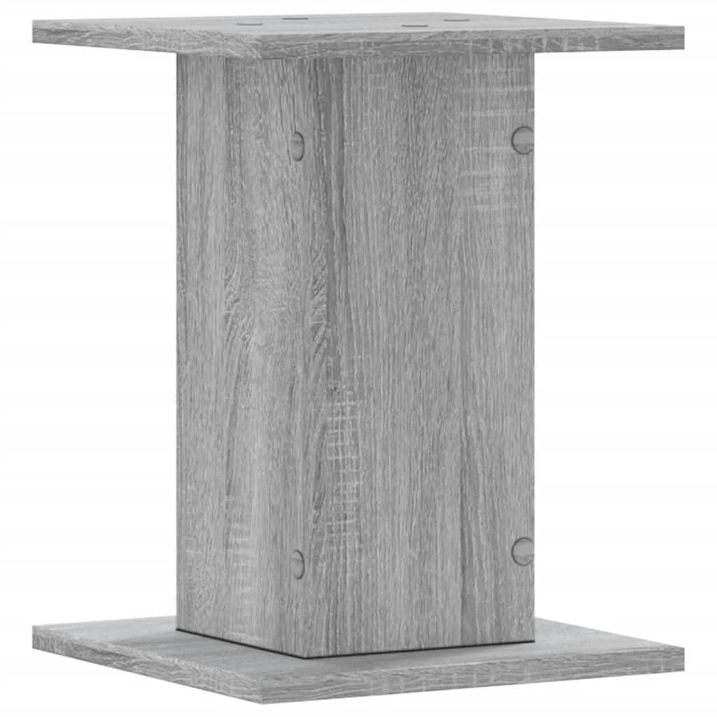 Plantenstandaards 2 st 30x30x40 cm bewerkt hout grijs sonoma