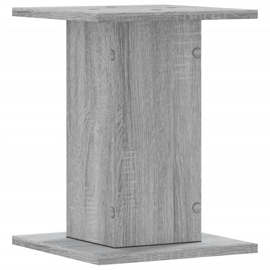 Plantenstandaards 2 st 30x30x40 cm bewerkt hout grijs sonoma