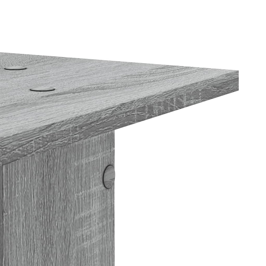 Plantenstandaards 2 st 30x30x40 cm bewerkt hout grijs sonoma