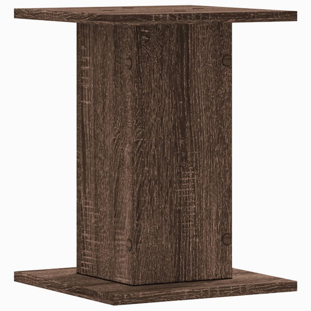Plantenstandaards 2 st 30x30x40 cm bewerkt hout bruin eiken