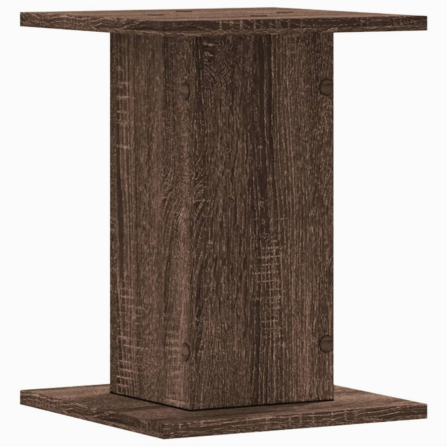 Plantenstandaards 2 st 30x30x40 cm bewerkt hout bruin eiken