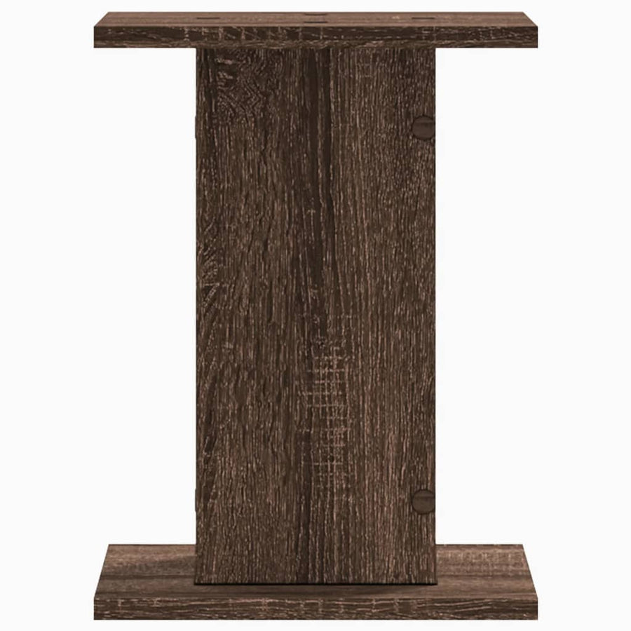 Plantenstandaards 2 st 30x30x40 cm bewerkt hout bruin eiken