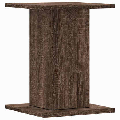 Plantenstandaards 2 st 30x30x40 cm bewerkt hout bruin eiken