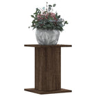 Plantenstandaards 2 st 30x30x40 cm bewerkt hout bruin eiken