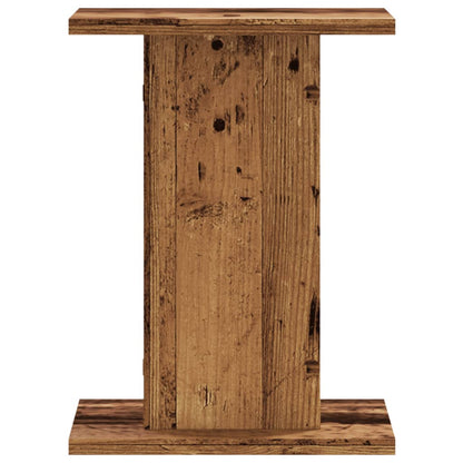 Plantenstandaards 2 st 30x30x40 cm bewerkt hout oud houtkleurig